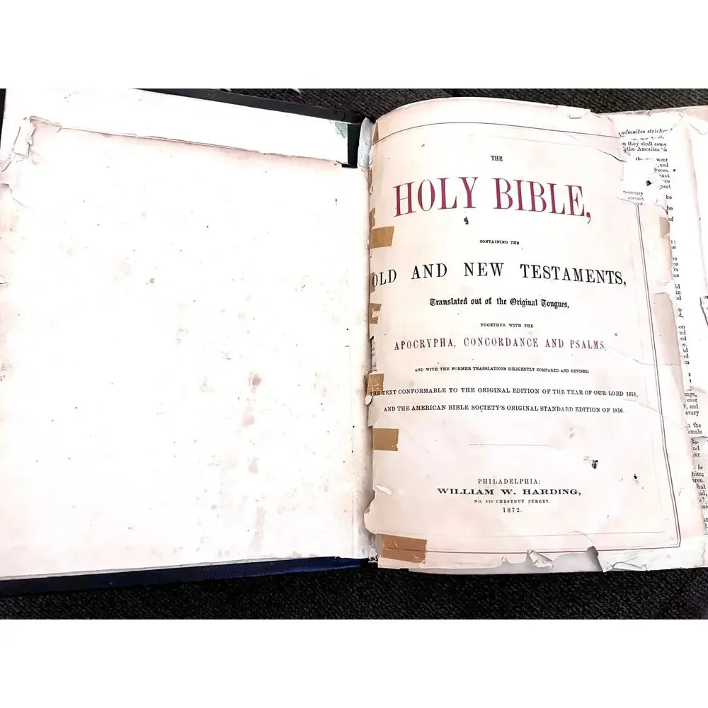 Antique Family Bible with Apocrypha - 1872